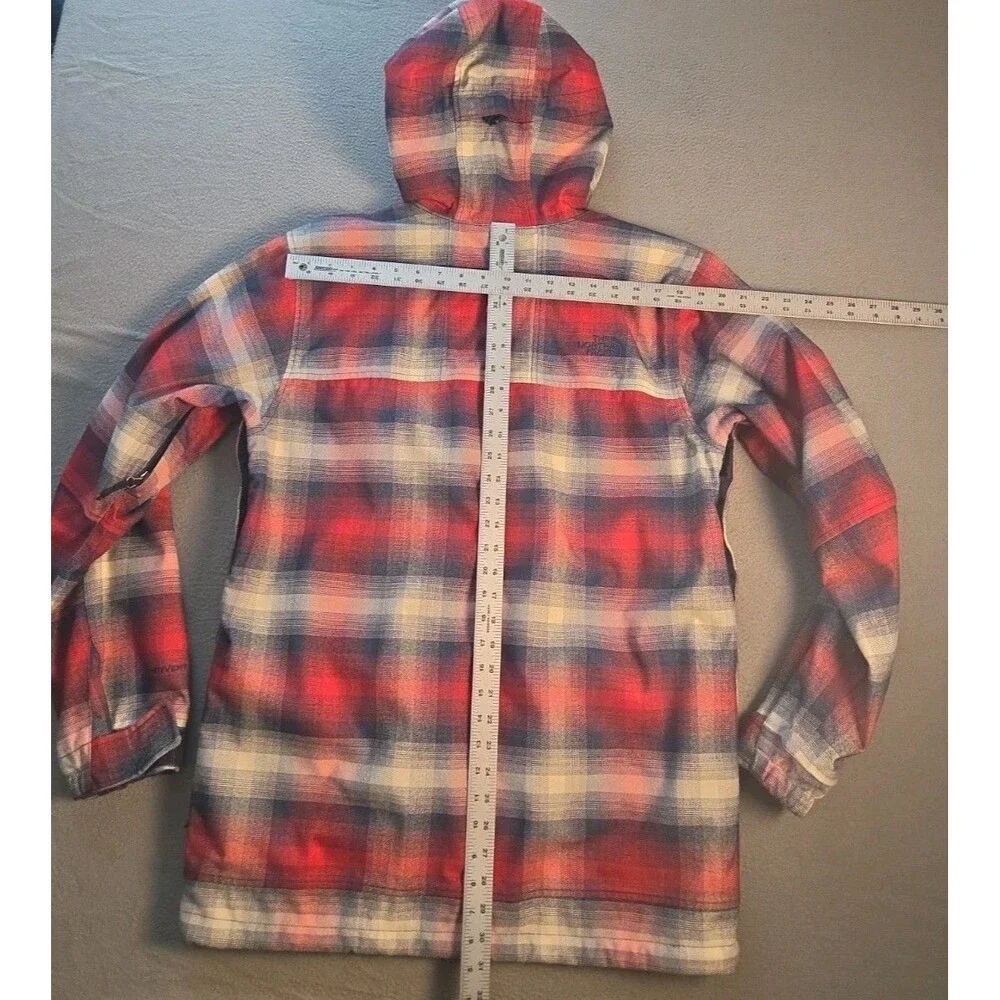 The North Face Tight Ship Jacket Mens Med Red Blue Plaid Snowboard NWOT Hyvent